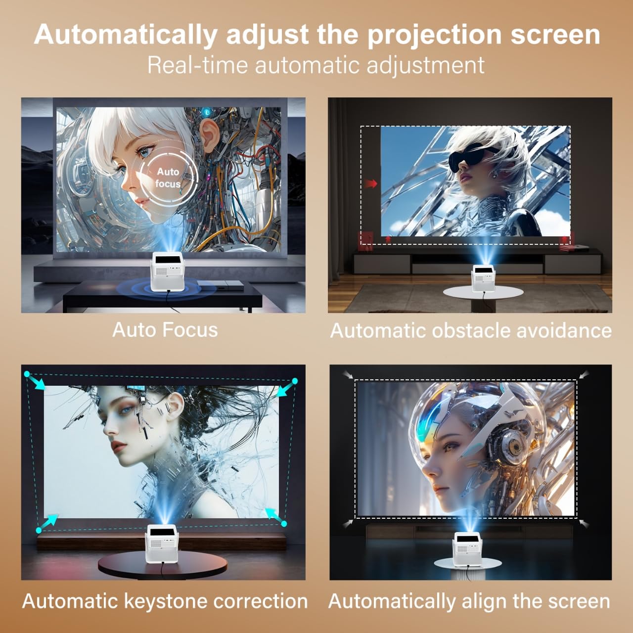 Amazon.com: 【Touch Screen/APP Store/800 ANSI/Auto Focus】Portable